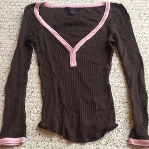 NWOT Guess Collection ribbed long sleeve shirt